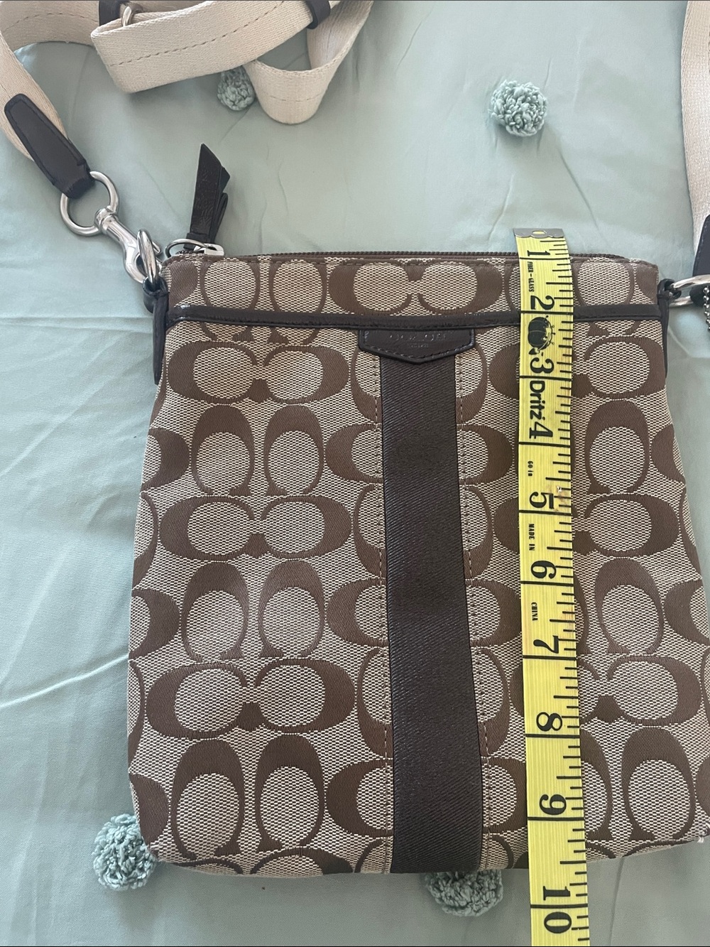Coach Heritage Stripe Swingpack Crossbody Bag - Picture 9 of 10